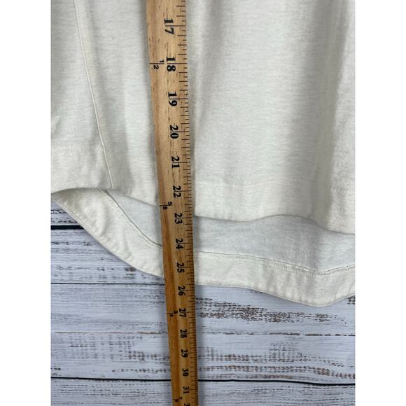 Madewell Libra Lace Up Tee XS Ivory Cream 3/4 Sleeve Boho Western Coastal Norm - Picture 5 of 7